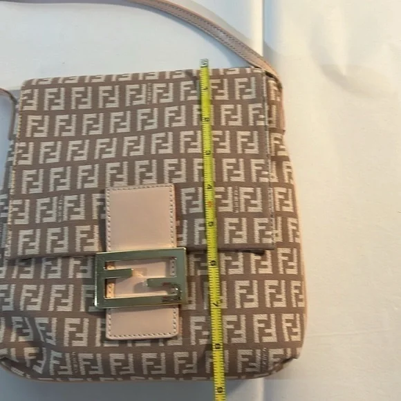 Authentic EUC FENDI Zucchino Monogram Pink Gold Crossbody/ Shoulder Bag